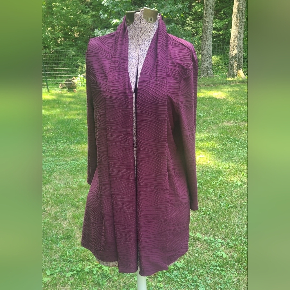 NWT Croft & Barrow 3/4 sleeve purple cardigan Size Large